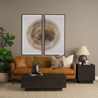 «Soft Eclipse» (ensemble de 2) par Studio, reproduction d'art encadrée à la main mat sous verre