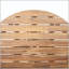 Table de salle à manger d'extérieur en bois d'acacia - 47,25 po ronde, teck clair