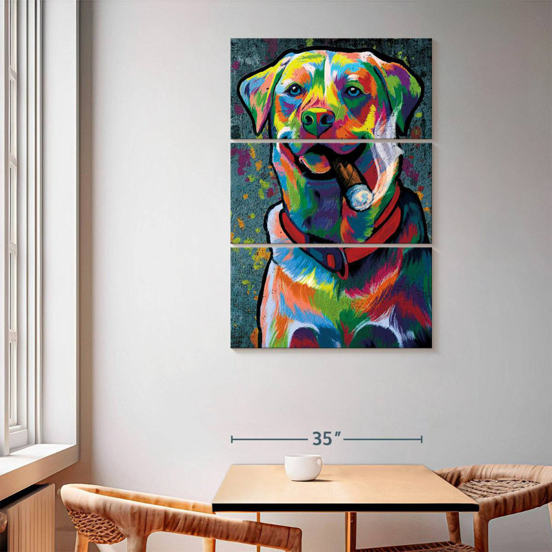 Brampt Acrylic Abstract Dog, 65" H x 42" W
