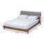 Mélange de polyester rembourré Boaz, grand lit plateforme, gris H 33,7 po x l 80,7 po x L 89 po Boaz-2006824116-2006824119