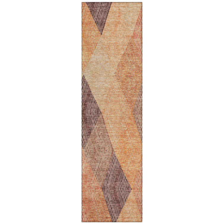Aquaisha Washable Geometric Indoor / Outdoor Rug