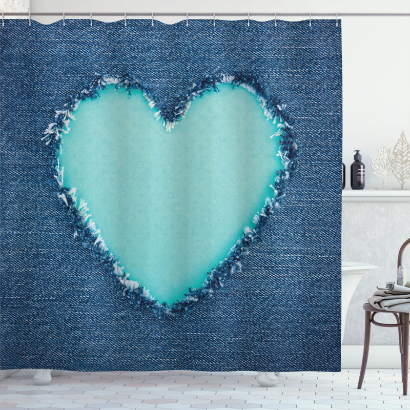 Ensemble de rideau de douche + crochets, H 70 po x l 69 po