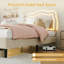 Lit simple princesse - ours réglable, DEL, lattes de bois-2055420162
