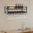 Wall-Mounted Wine Rack, Industrial Wine Rack with Glass Holder, Liquor Shelves -43679633