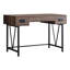 Bureau d'ordinateur, bureau personnel, ordinateur portable, tiroirs de rangement, L 48 po, bureau, stratifié brun, métal noir, transitionnel-1948551383