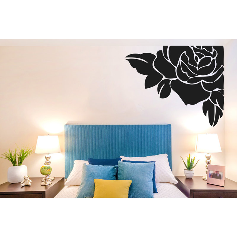Plants & Flowers Non-Wall Damaging Wall Decal, Medium, Black