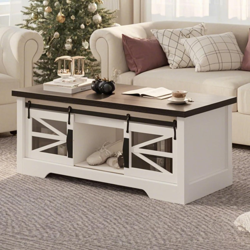 Table basse de 47 po Farmhouse, Noir, noir, noir, noir