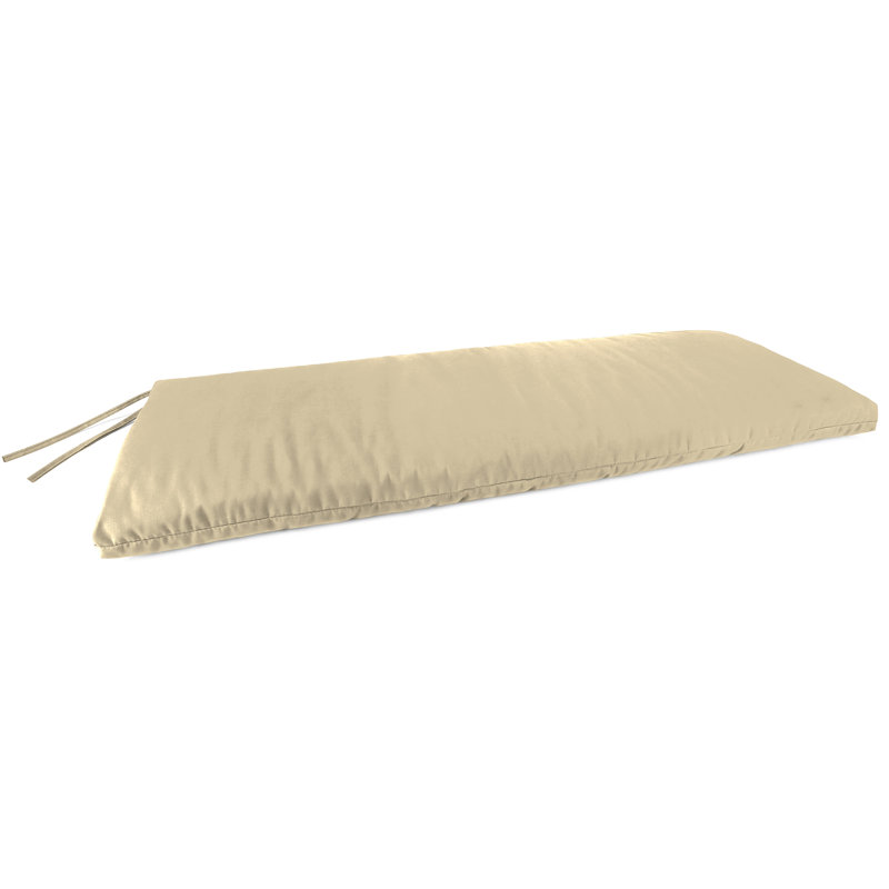 48" x 18" Outdoor Bench Cushion with Ties, Canvas Antique Beige
