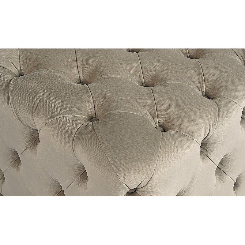 Banc rembourré en mélange de polyester - taupe