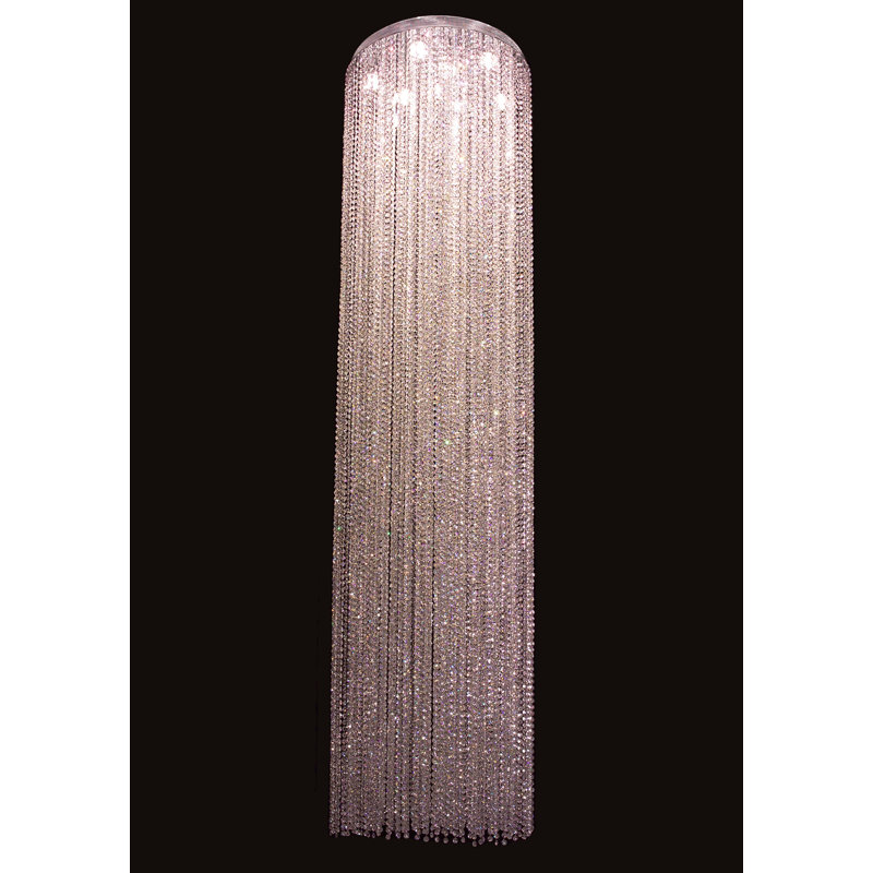 Lustre à plusieurs niveaux 10 lumières unique Crystal Rain, Crystalique-Plus, 24 po