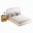 Upholstered Queen Bed Frame With Wingback Headboard, Low Profile Platform Bed With Padded Headboard-407101858