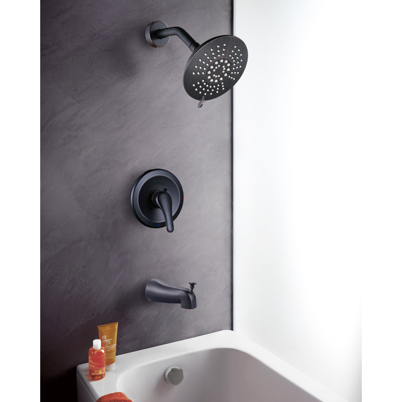 Single Handle 5-Spray Tub and Shower Faucet 1.8 GPM(Brass Valve Included), Bronze