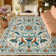 Goldene Boho Washable Botanical Beige Area Rugs for Living Room, Low-Pile Floral Rug with Non Slip Backing For Bedroom Dining Room