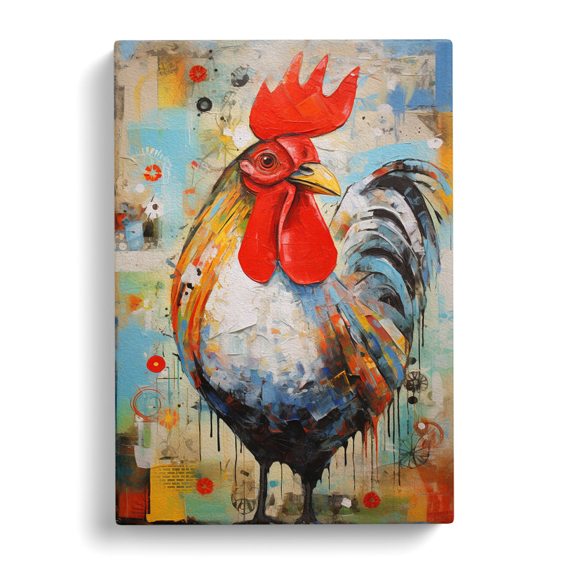 Chicken Abstract - Print, 60cm H x 40cm W x 3cm D