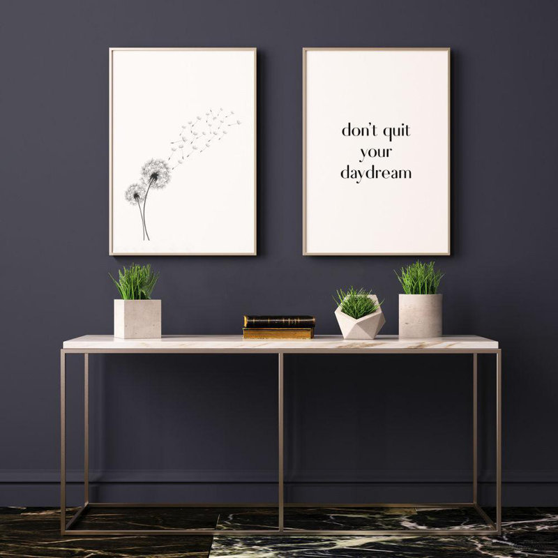 Dont Quit Your Daydream - Print, White Oak Frame, 41 cm H x 31 cm W x 2.5 cm D
