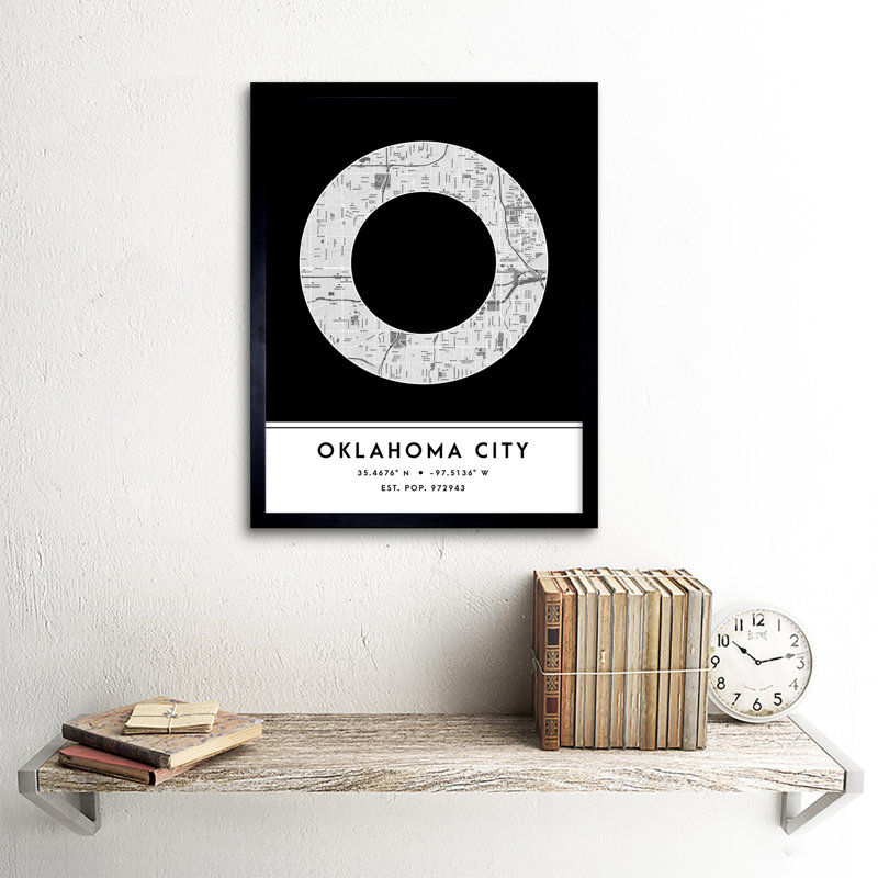 Oklahoma City Oklahoma United States City - Single Picture Frame Typography