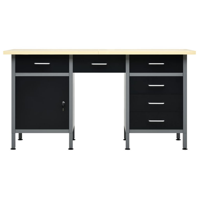 Établi noir 63 po x 23,6 po x 33,5 po