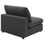 Chaise rembourrée sans accoudoirs avec coussins amovibles gris anthracite Duncan-2038886119