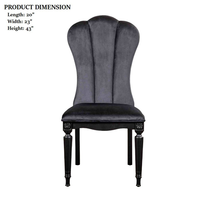 Chaise de salle à manger 2 pièces Glam Style