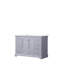 Meuble-lavabo gris foncé l 48 po x P 22 po - comptoir en quartz blanc, bois massif, fermeture en douceur, 9 tiroirs et tablette ouverte pour une grande capacité de rangement