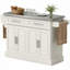 Armoire avec rangement réglable, tiroirs et tablettes blanc crème 57 x 17,8 x 36,5 po