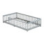 Lit simple gris avec clôture, polyvalent pour le développement, assemblage rapide, toute la quincaillerie supporte bien le matelas et aide à gagner en autonomie-129632289
