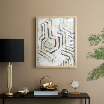 Sand Glyphs I, reproduction encadrée - bois massif