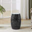 Table d'appoint 12 po - Noir | Accent de mosaïque intrigant avec plateau en carreaux de céramique et structure en fer, parfait pour différents endroits intérieurs comme le patio, la terrasse, les collations fonctionnelles, les boissons et la rouille des plantes