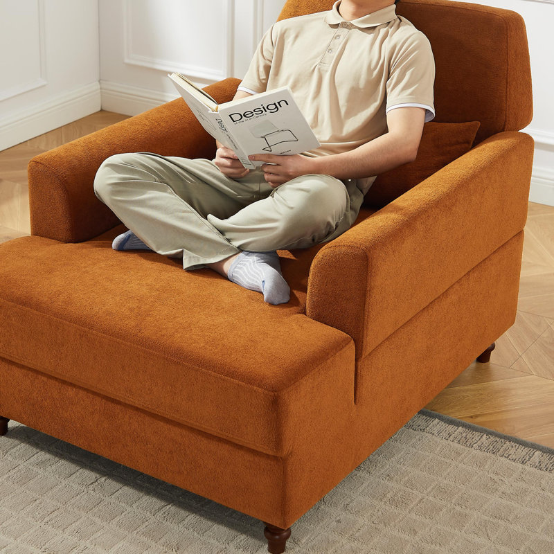 Fauteuil d'appoint rembourré de 41 po de largeur, ensemble de 2, Cari