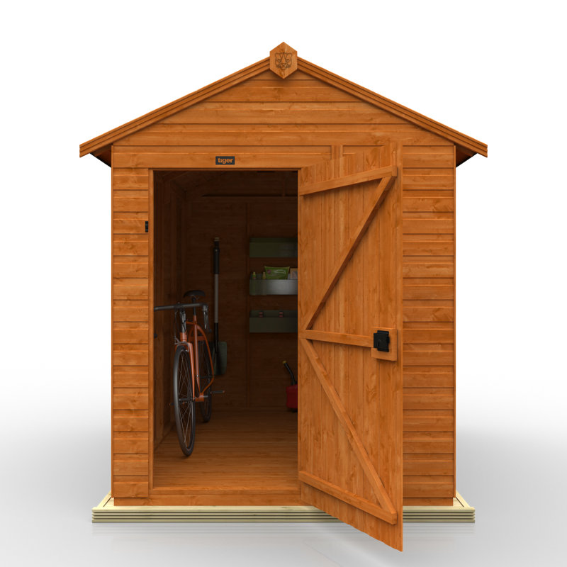 TigerFlex® Modular Buildings Solid Wood Garden Shed, 213cm H x 241cm W x 177cm D