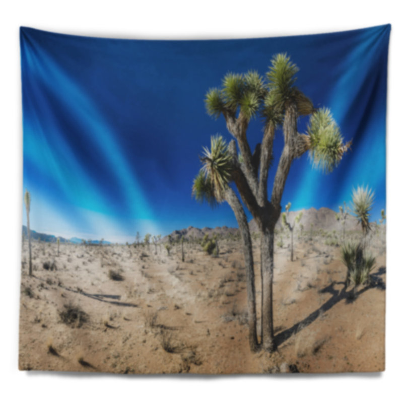 Paysage Joshua Tree dans une tapisserie du désert, H 78 po x l 92 po