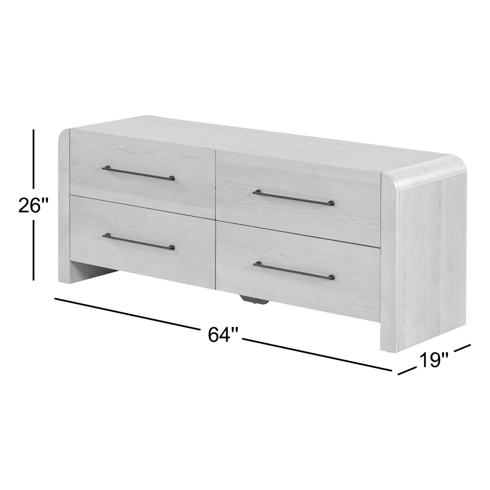 Cruz 64" Dresser, Black
