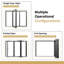 Porte de patio pliante en aluminium noire pliante à droite 96 po x H 80 po (3 + 0) avec 𝗥𝗲𝘁𝗿𝗮𝗰𝘁𝗮𝗯𝗹𝗲 𝗦𝗰𝗿𝗲𝗲𝗻 -124594687-124594689