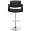 Tabouret de bar réglable noir et chrome