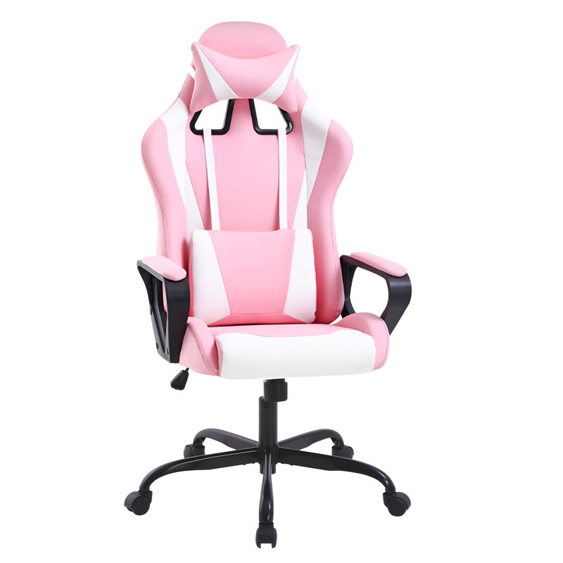 Fauteuil de direction réglable à haut dossier avec support lombaire et roulettes pour PC Fauteuil de direction à haut dossier pour jeux et bureau avec caractéristiques ergonomiques, similicuir