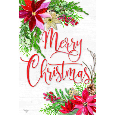 " Merry Christmas Poinsettias " by Mollie B.