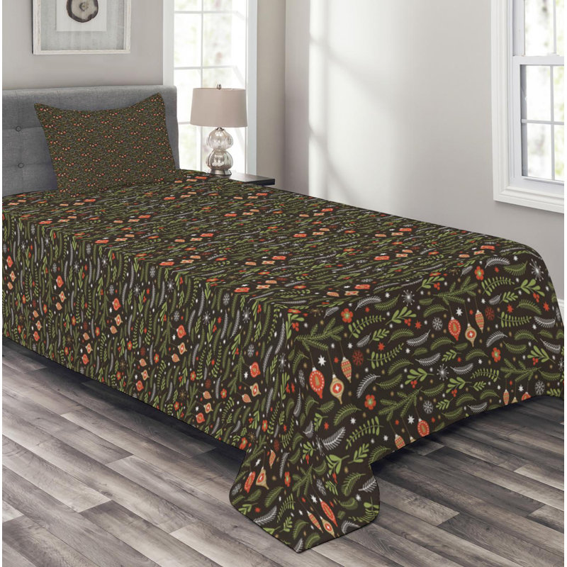 Rustic Polyester Coverlet, Twin Coverlet + 1 Sham