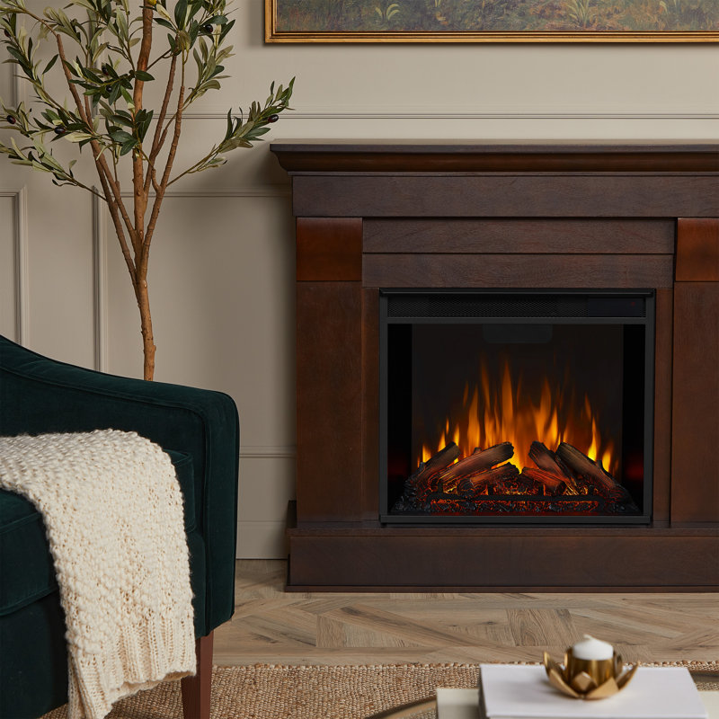 Chateau 41" Electric Fireplace by Real Flame, Dark Walnut