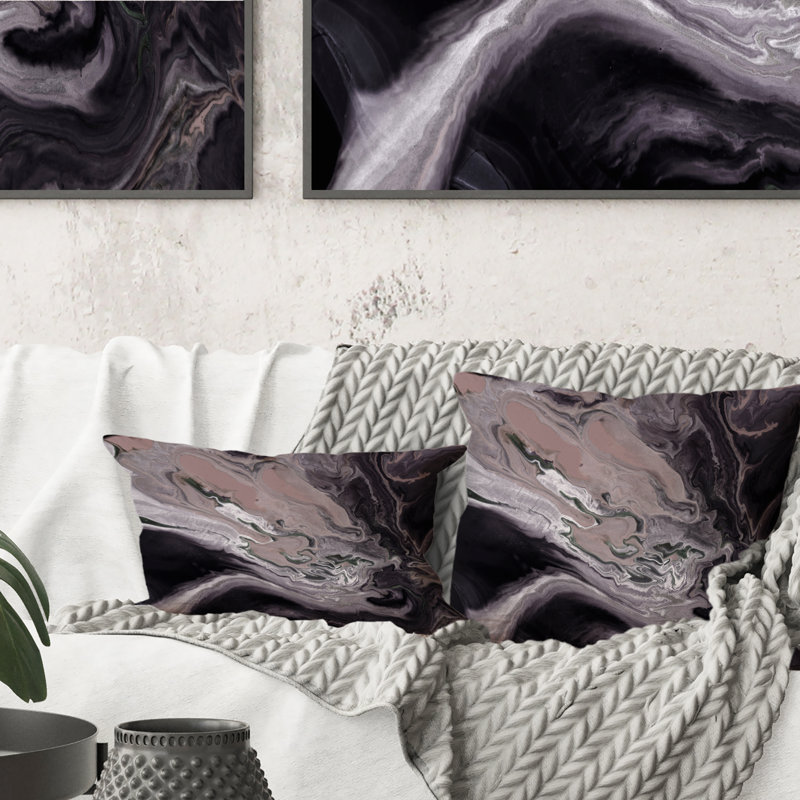 Coussin décoratif à motif moderne Modern, 16 po x 16 po