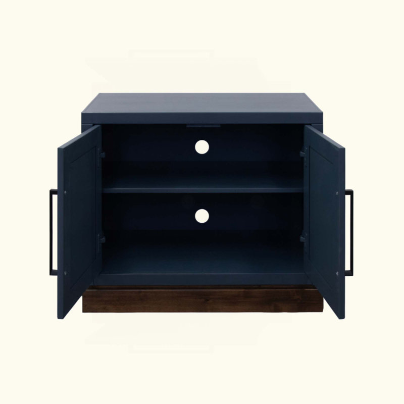 Armoire modulaire à 2 portes, aucun assemblage requis, Bleu