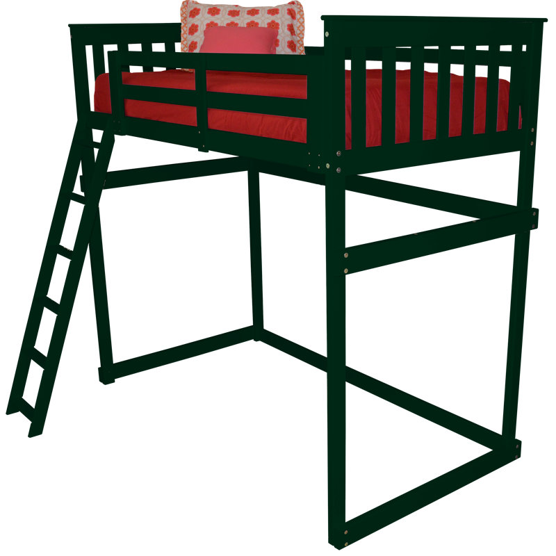 Swainsboro Kids Loft Bed, Dark Green, Full