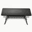 Ensemble de 7 pièces de mobilier de patio en aluminium coulé avec cadre noir et coussins de siège blanc cassé (même sku: W1710S00102)