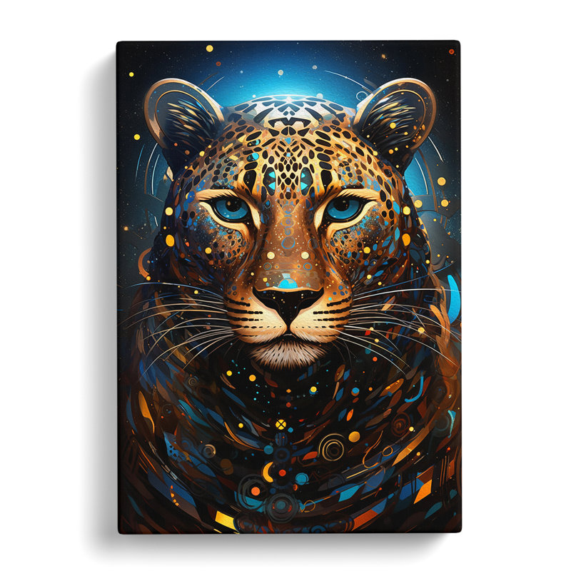 Leopard Futurism Art - Wrapped Canvas, 60cm H x 40cm W x 3cm D