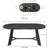 70.86" Dining Table for 6-8 People, Wood Kitchen Table, Rustic Dinner Room Table with Sturdy Tapered Legs, Home Furniture Kitchen Table for Kitchen, Living Room (Black)-1350249806