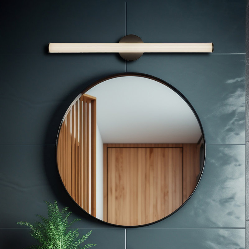 Vire 30-in Black dimmable LED Wall Sconce, Matte Black