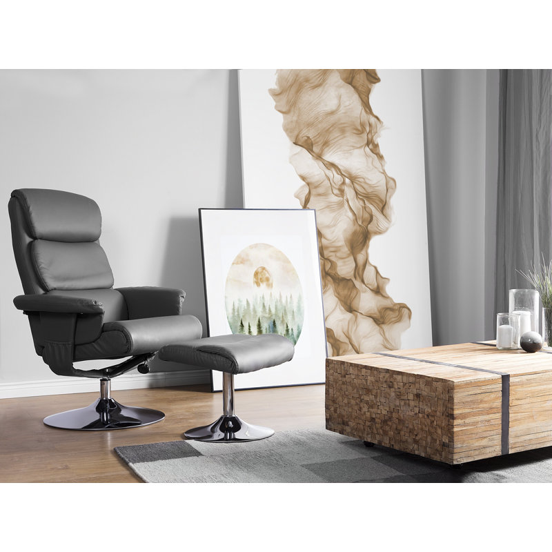 Vivien 78cm Wide Swivel Ergonomic Recliner with Massager