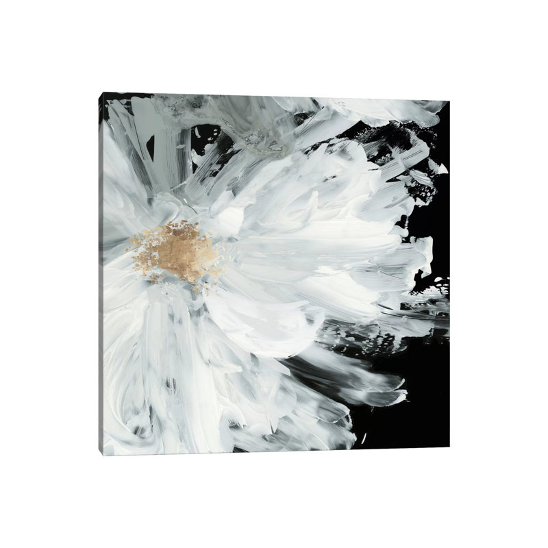 Black Peony by Asia Jensen - Painting on Canvas, Wrapped Canvas, 45.72 cm H x 45.72 cm W x 1.91 cm D