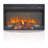 26 Inch Electric Fireplace Insert, Ultra Thin Heater With Log Set & Realistic Flame, Remote Control With Timer, Overheating Protection