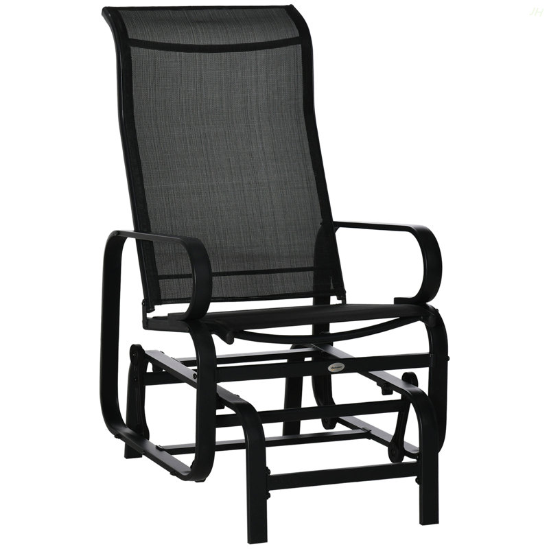 Fauteuil oscillant d'extérieur Outsunny, Noir