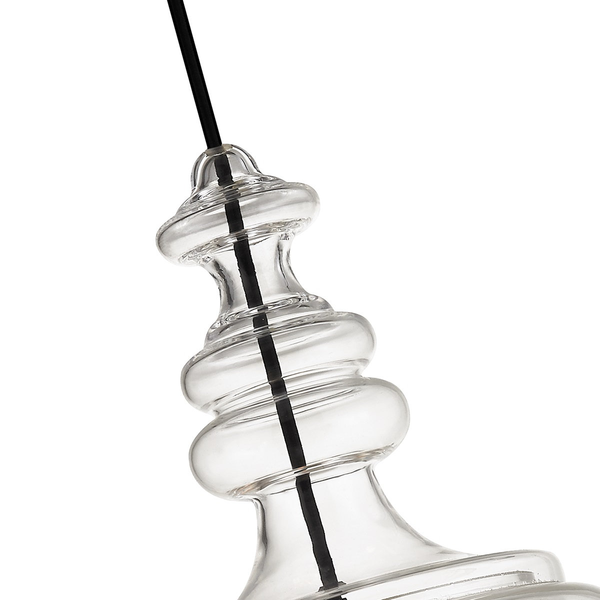Roth 4 Light Glass Pendant, Aged Brass